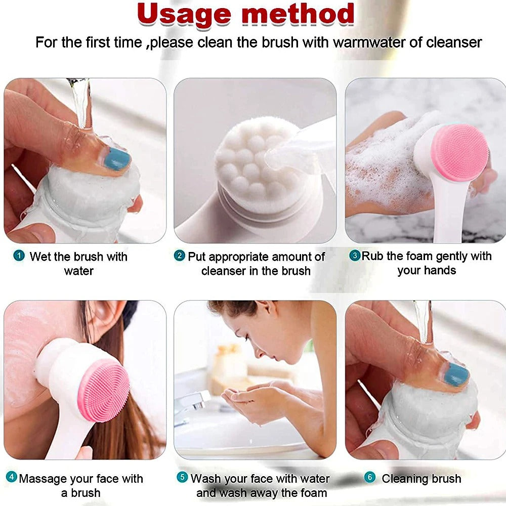 Dual Sided Facial Cleansing Brush